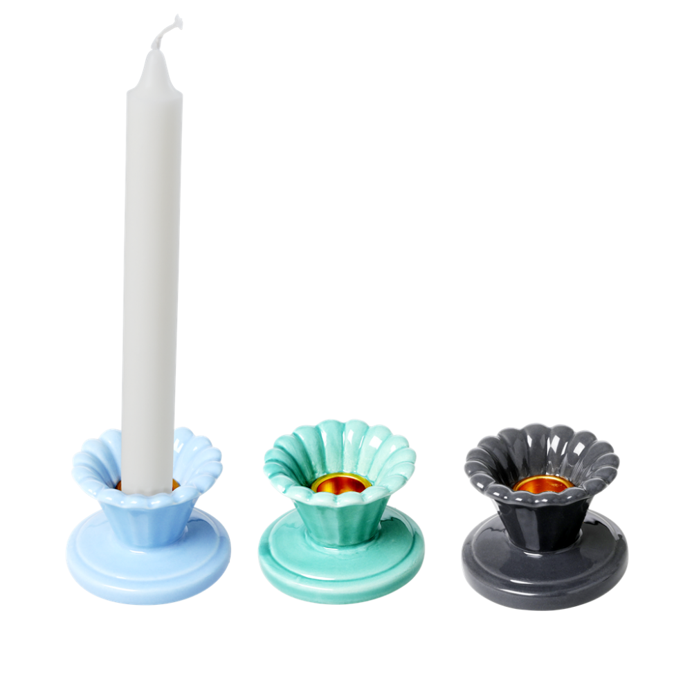 Small Ceramic Candle Holders By Rice DK Vibrant Home